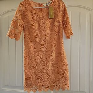 Emmelee for F.C. Orange Lace Mini Dress